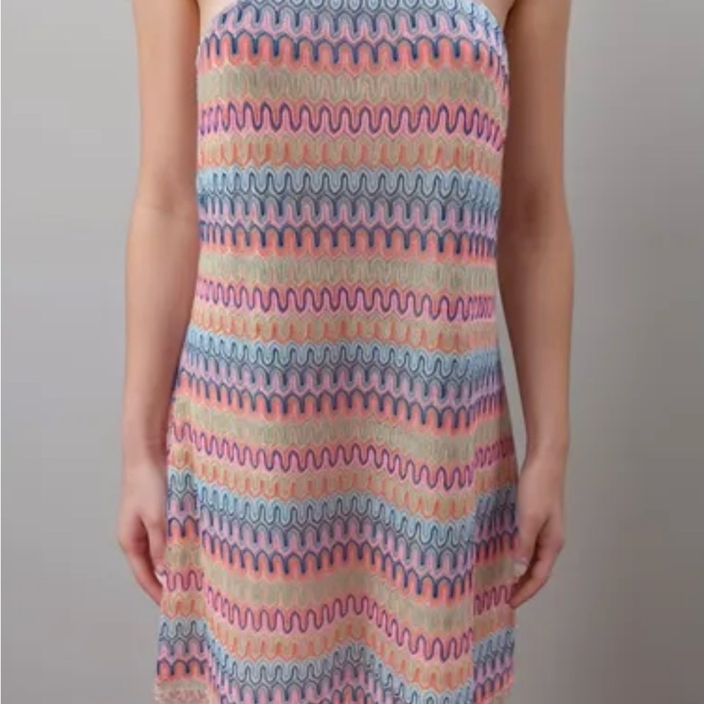 H&M Multicolor Croched Halter Mini Dress